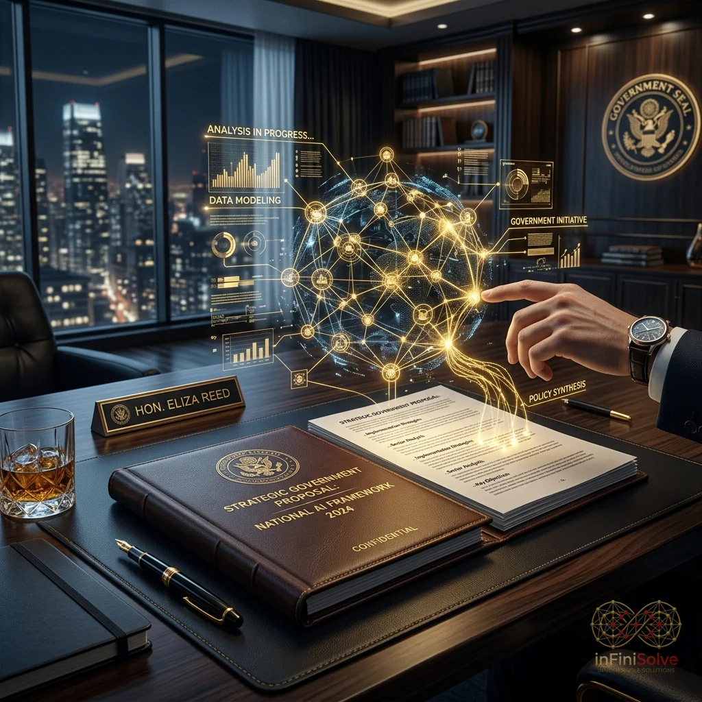Government Contractor Proposal Automation: Leveraging AI Capture and Writing Tools Compliance Hero Photorealistic Visual