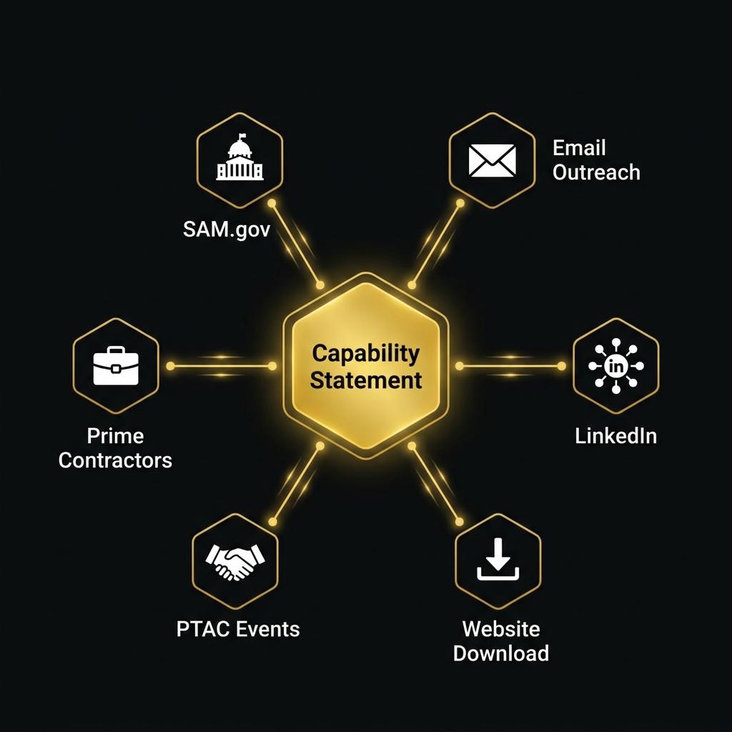 Distribution channels for government contractor capability statements