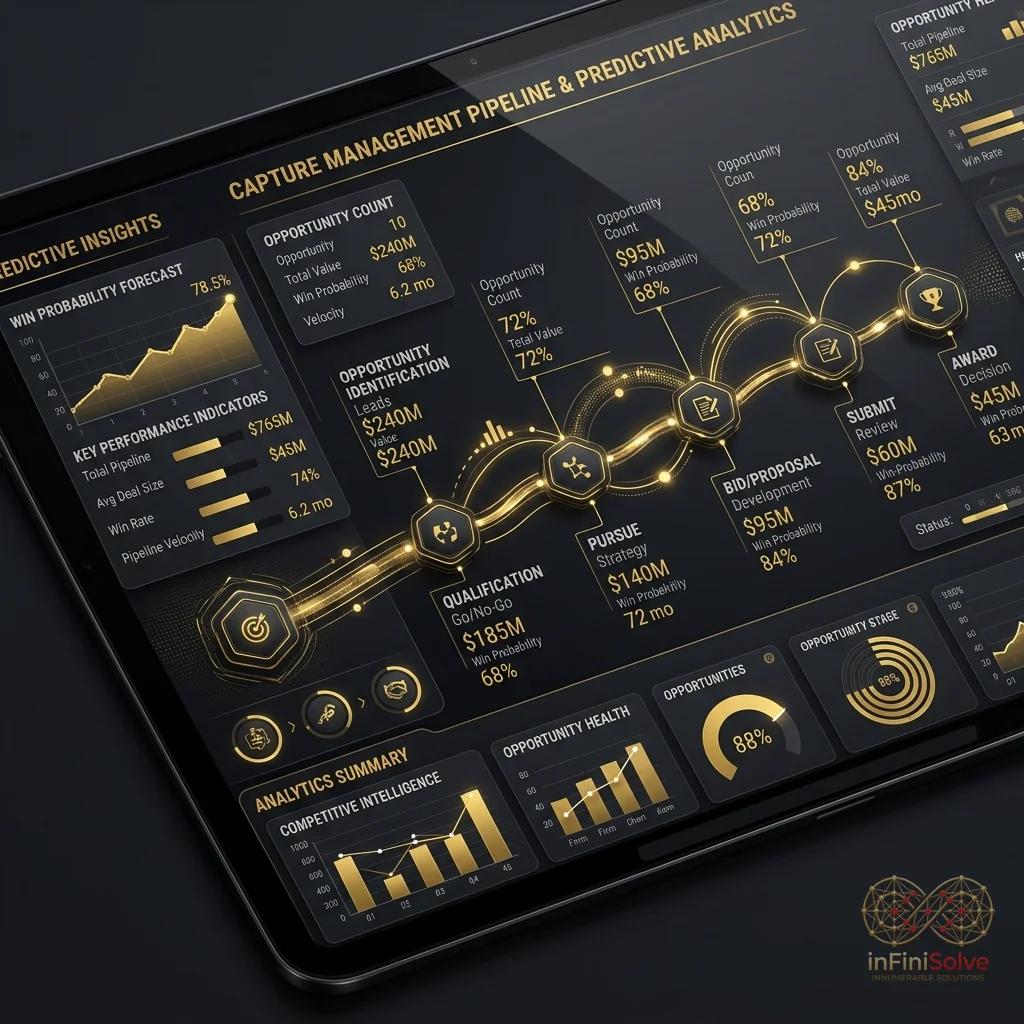 Dashboard showing AI capture management predictive analytics