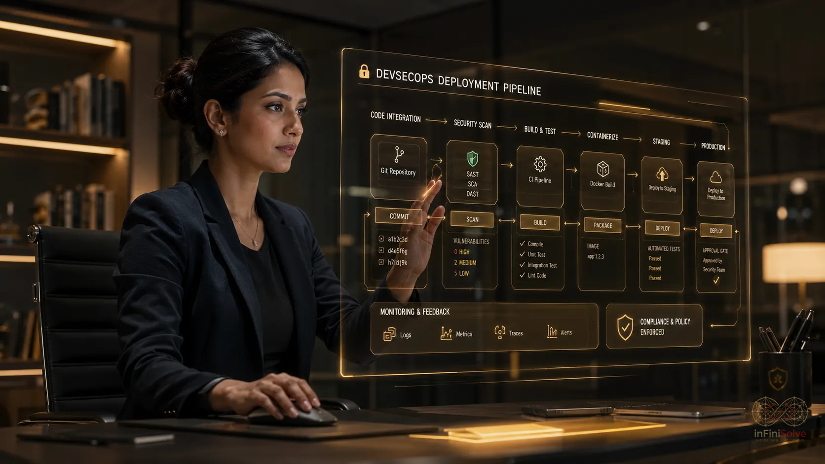 Visualization of a secure GovCon DevSecOps software pipeline
