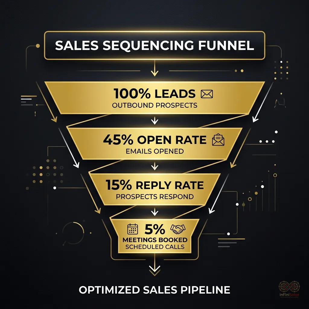 Diagram of a multi channel GovCon B2B outreach funnel