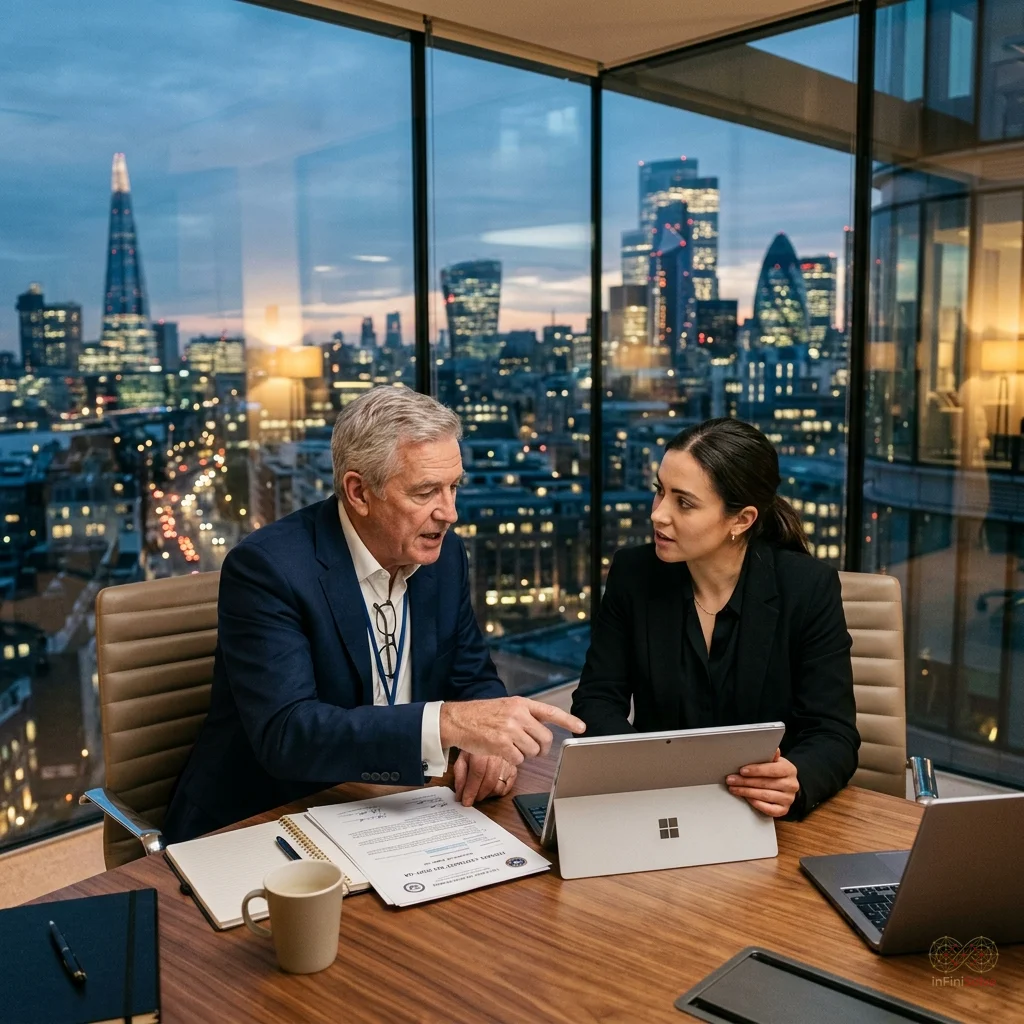 Small and large business executives collaborating under SBA mentor protege